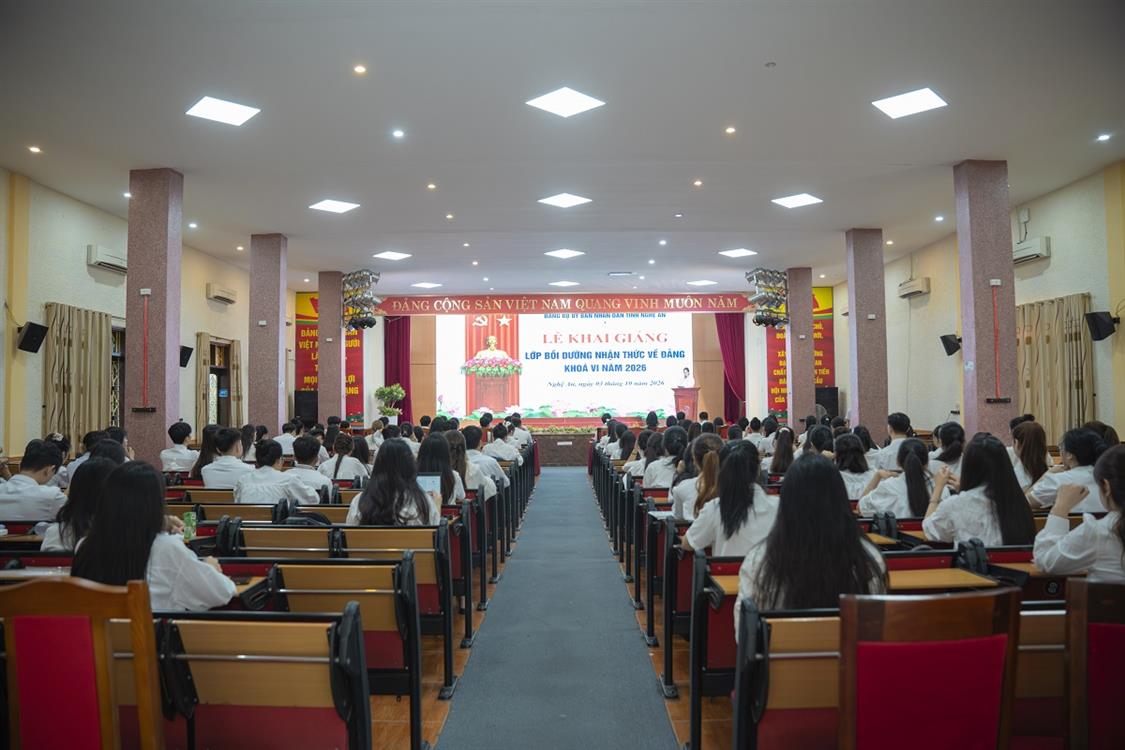 Khai giảng lớp bồi dưỡng nhận thức về Đảng khóa VI, năm 2026.