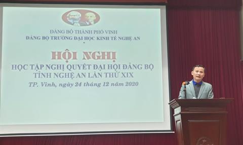 HỘI NGHỊ HỌC TẬP NGHỊ QUYẾT ĐẠI HỘI ĐẢNG BỘ TỈNH NGHỆ AN LẦN THỨ XIX