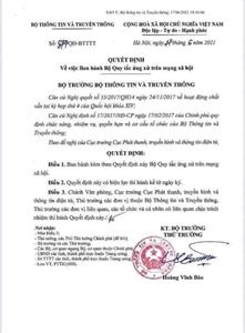 Quyết định ban hành Bộ Quy tắc ứng xử trên mạng xã hội