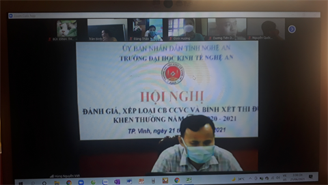 Hội nghị online đánh giá, xếp loại cán bộ, công chức, viên chức và bình xét thi đua khen thưởng năm học 2020 – 2021