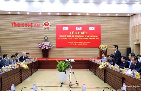 Nghệ An ký kết biên bản hợp tác với JICA Việt Nam và JETRO Hà Nội