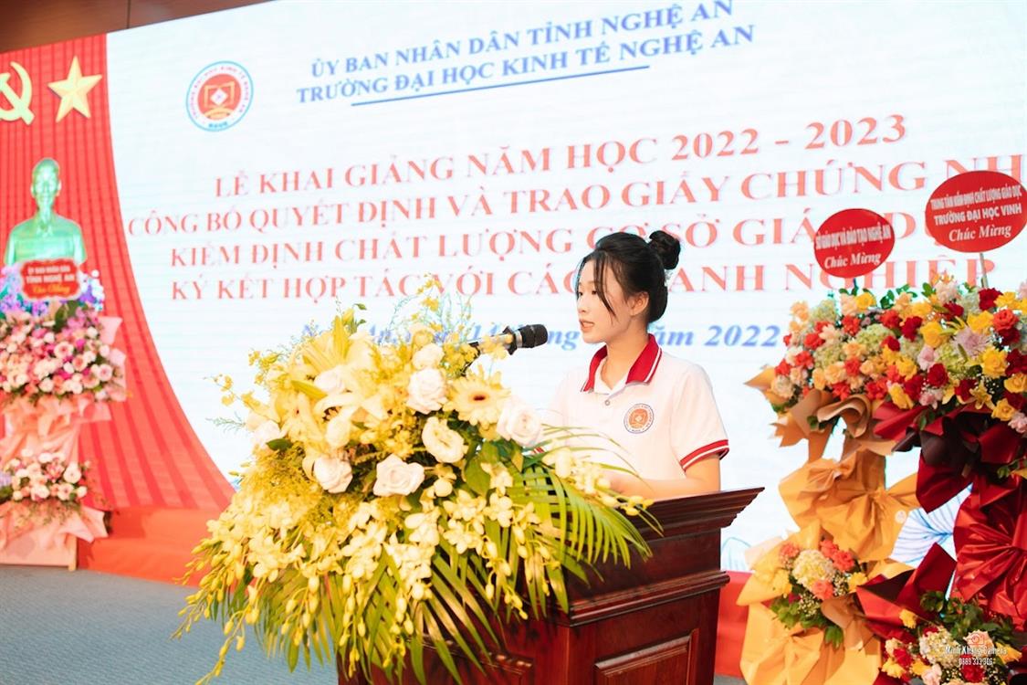 Phát biểu của tân sinh viên ngành kế toán trong ngày lễ khai giảng năm học 2022-2023