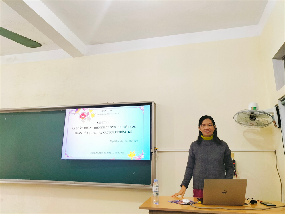 Seminar bộ môn KHTN với chủ đề: “Rà soát, hoàn thiện đề cương chi tiết học phần Lý thuyết xác suất và thống kê toán”
