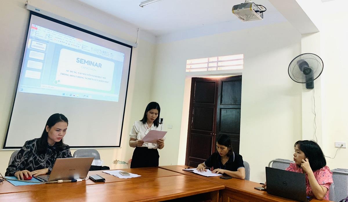 Seminar “Sử dụng tài nguyên giáo dục mở trong hoạt động nghiên cứu khoa học”