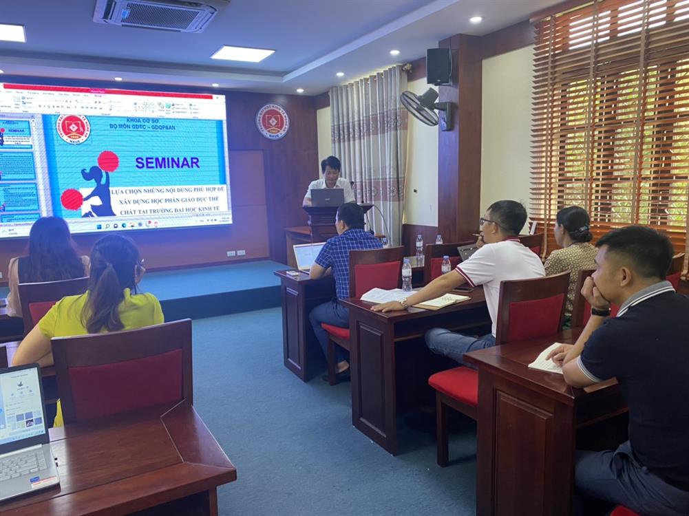 Semina bộ môn GDTC-GDQP&AN tháng 9 năm 2022