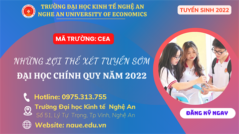 Trường Đại học Kinh tế Nghệ An rộng mở cơ hội cho thí sinh trong mùa tuyển sinh năm 2022