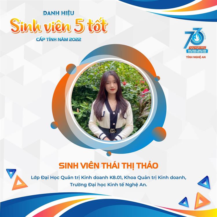 Chúc mừng 8 gương mặt đại diện Sinh viên 5 tốt cấp tỉnh năm 2022 – Khoa Kinh tế – Quản trị kinh doanh