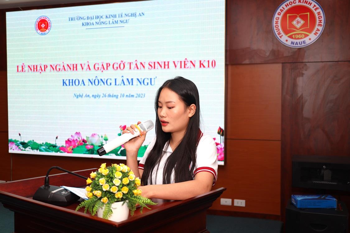 Lễ nhập ngành và gặp mặt Tân sinh viên K10 Khoa Nông Lâm Ngư Trường Đại học Kinh tế Nghệ An