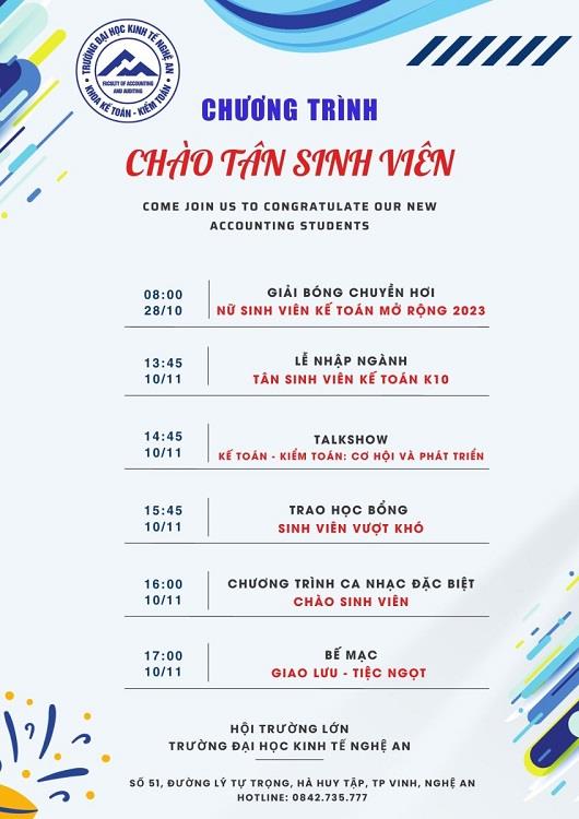 Chờ đón Chuỗi hoạt động chào đón “Tân sinh viên K10” Khoa Kế toán – Kiểm toán