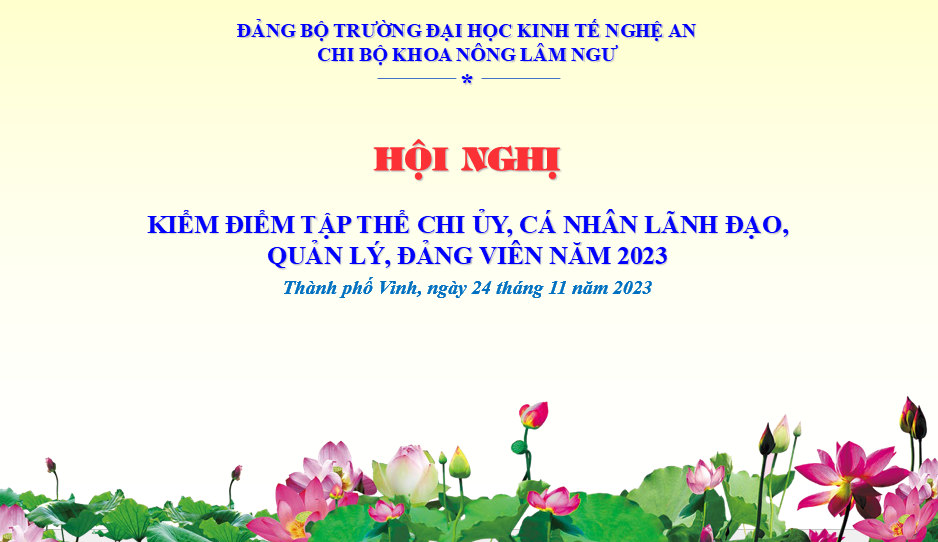 Hội nghị kiểm điểm tập thể chi uỷ, cá nhân lãnh đạo, quản lý, đảng viên năm 2023