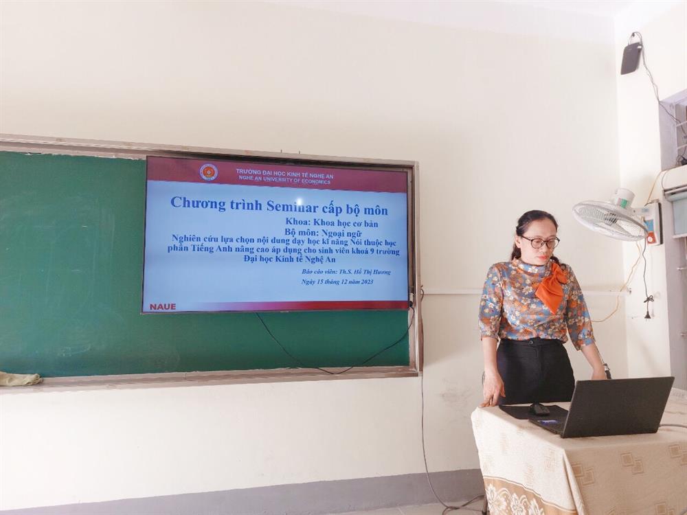 Nghiên cứu lựa chọn nội dung dạy học kĩ năng Nói thuộc học phần tiếng Anh nâng cao áp dụng cho sinh viên khoá 9 trường Đại học Kinh tế Nghệ An