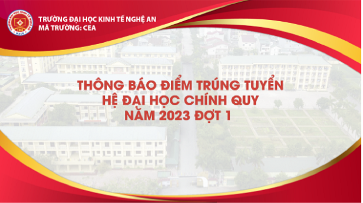 Thông báo điểm trúng tuyển Hệ đại học Chính quy ngành kế toán năm 2023