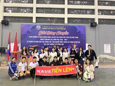 Giải bóng chuyền nam chào mừng lễ khai giảng Lớp Tiếng việt khoá 20 cho lưu học sinh Lào và kỷ niệm 20 năm công tác đào tạo Tiếng việt cho người nước ngoài.