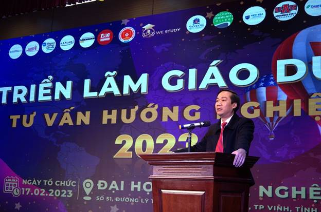 Trường Đại học Kinh tế Nghệ An tổ chức Triển lãm giáo dục Quốc tế và tư vấn hướng nghiệp 2023
