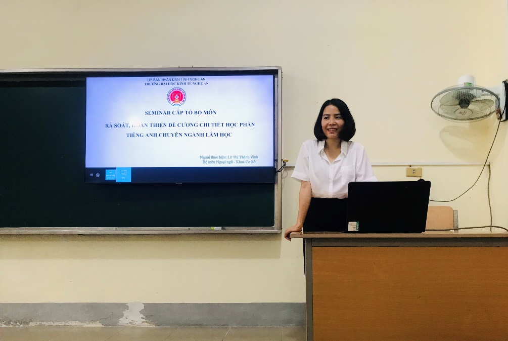 Seminar bộ môn ngoại ngữ với chủ đề: “Rà soát, hoàn thiện đề cương chi tiết  học phần tiếng anh chuyên ngành lâm học”