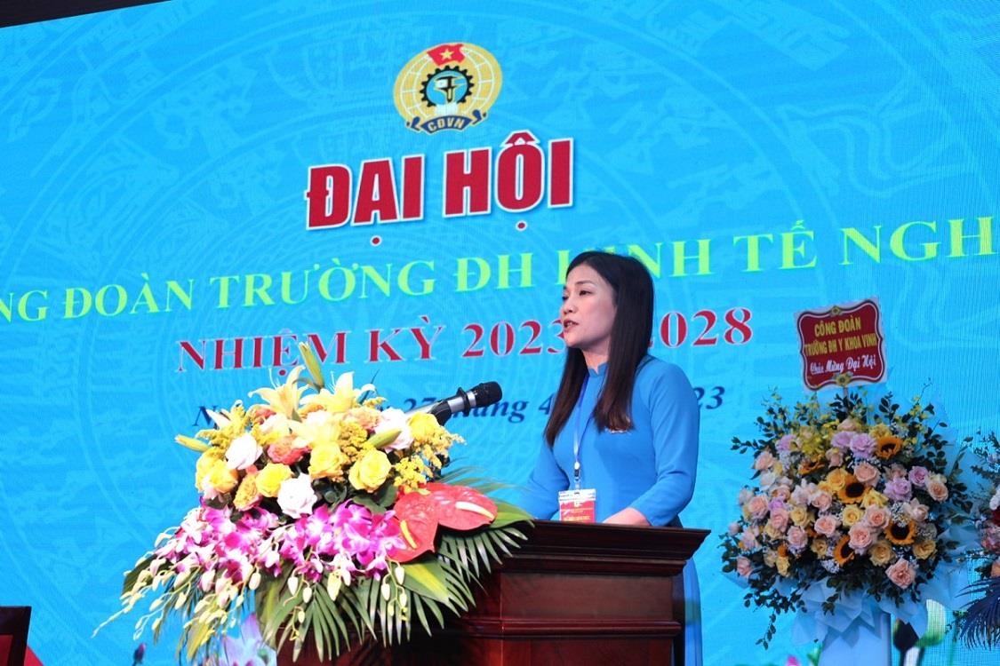 Tổ chức thành công Đại hội công đoàn Trường Đại học Kinh tế Nghệ An nhiệm kỳ 2023 – 2028