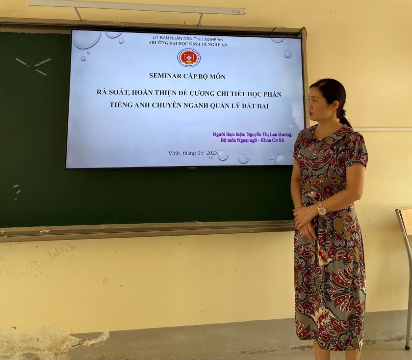 Seminar bộ môn Ngoại ngữ: “Rà soát, hoàn thiện đề cương chi tiết học phần tiếng anh chuyên ngành quản lý đất đai”