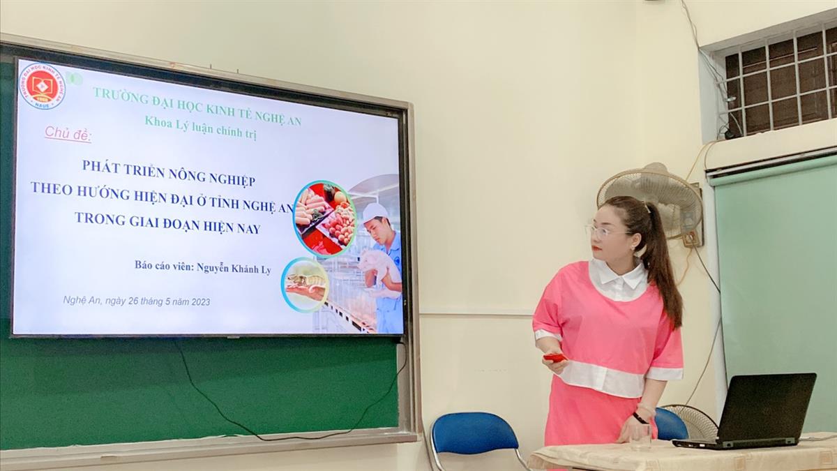 Seminar cấp bộ môn: “Tư tưởng Hồ Chí Minh về phát triển nông nghiệp nông thôn và vấn đề phát triển nông nghiệp theo hướng hiện đại ở tỉnh Nghệ An trong giai đoạn hiện nay ”