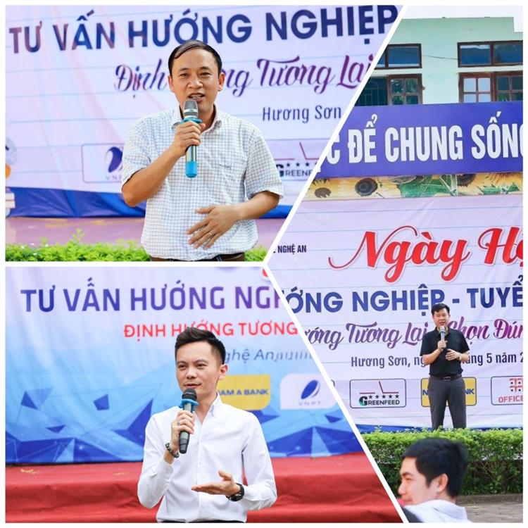 Trường Đại học Kinh tế Nghệ An và các doanh nghiệp đồng hành cùng các thí sinh tại huyện Hương Sơn – Tỉnh Hà Tĩnh