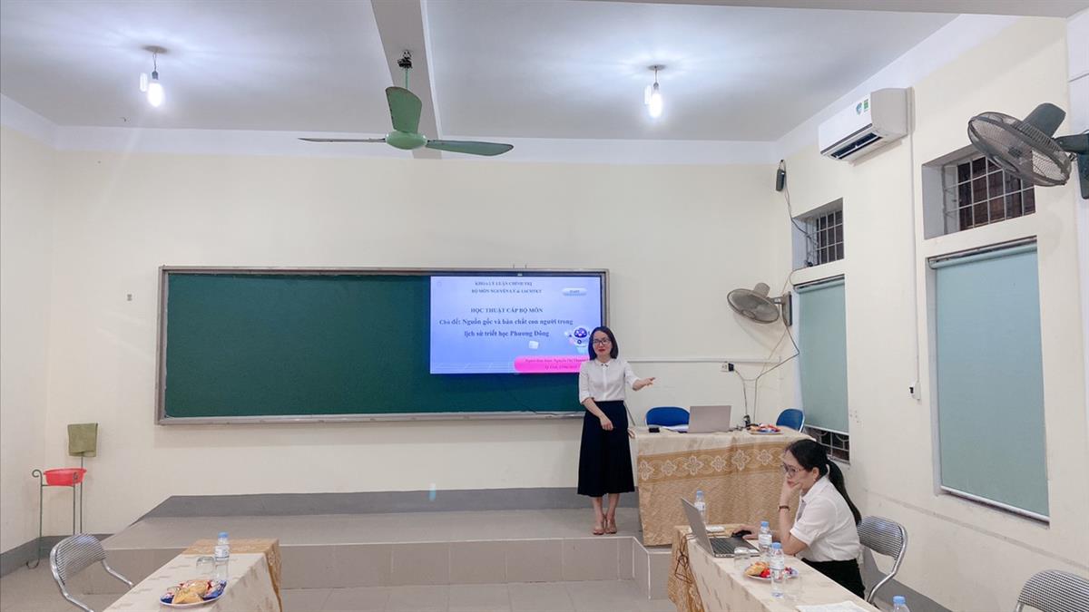Bộ môn Nguyên lý và LSCHTKT tổ chức seminar “Nguồn gốc và bản chất con người trong lịch sử triết học Phương Đông”