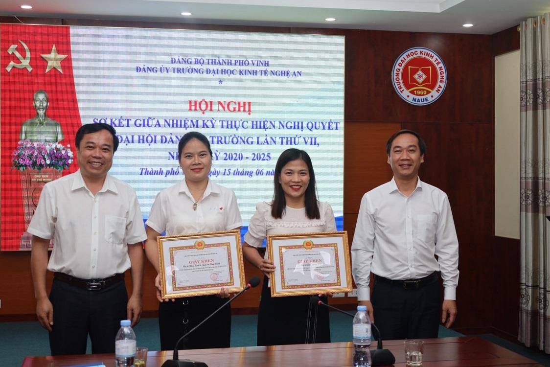Đảng bộ Trường Đại học Kinh tế Nghệ An tổ chức Hội nghị Sơ kết giữa nhiệm kỳ