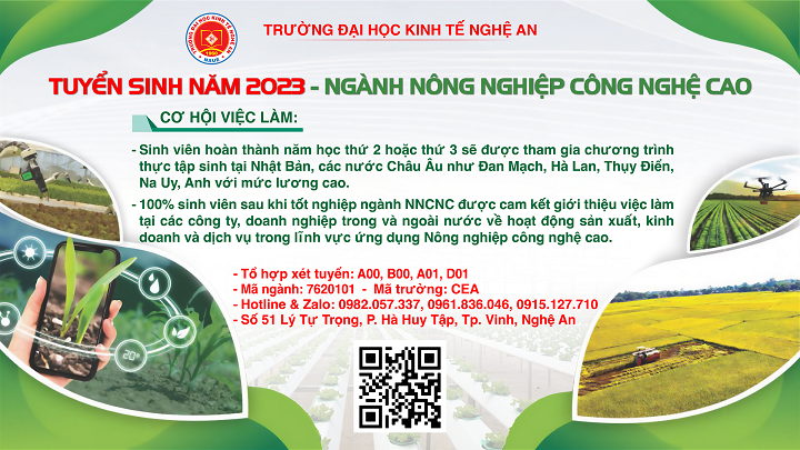 Tuyển sinh ngành Nông nghiệp công nghệ cao năm 2023