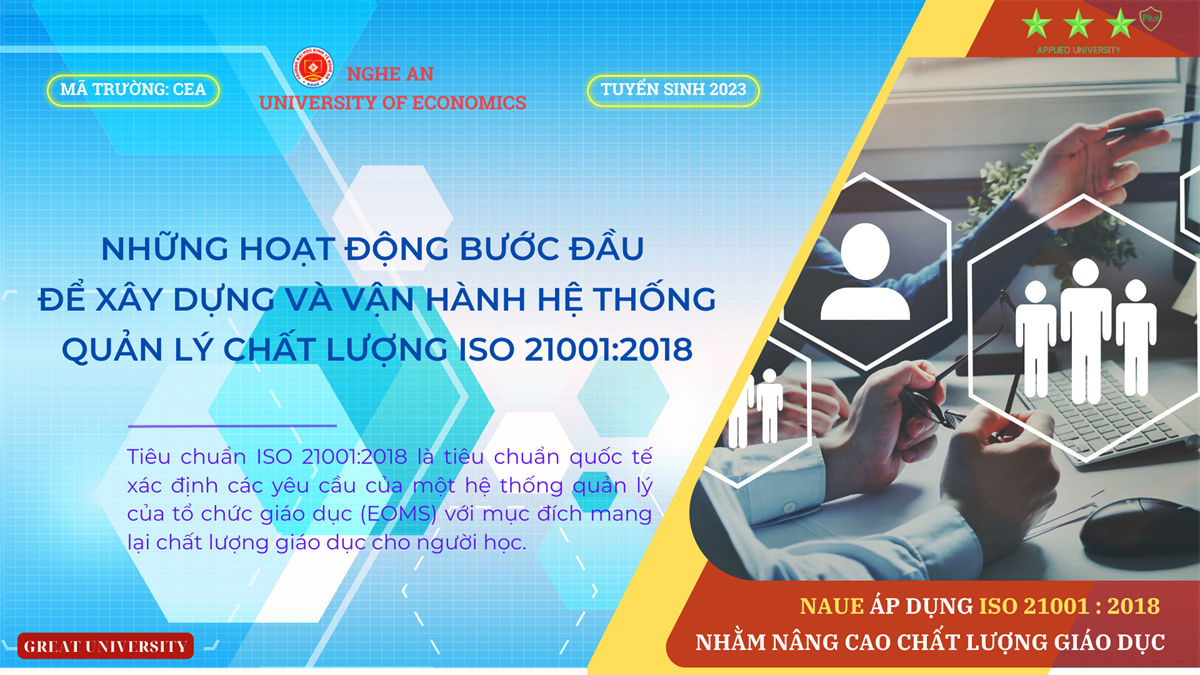 Emagazine: Trường Đại học Kinh tế Nghệ An với những hoạt động bước đầu để xây dựng và vận hành hệ thống quản lý chất lượng ISO 21001:2018
