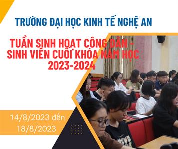 Trường Đại học Kinh tế Nghệ An tổ chức Tuần sinh hoạt công dân cuối khóa cho sinh viên Thú y Khóa 6 và khối ngành Kinh tế Khóa 7