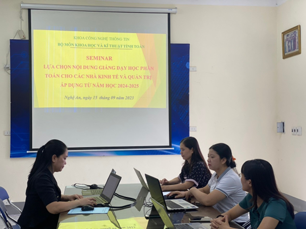 Bộ môn KH & KTTT tổ chức Seminar với chủ đề: “Lựa chọn nội dung giảng dạy học phần Toán cho các nhà kinh tế và quản trị, áp dụng từ năm học 2024-2025”