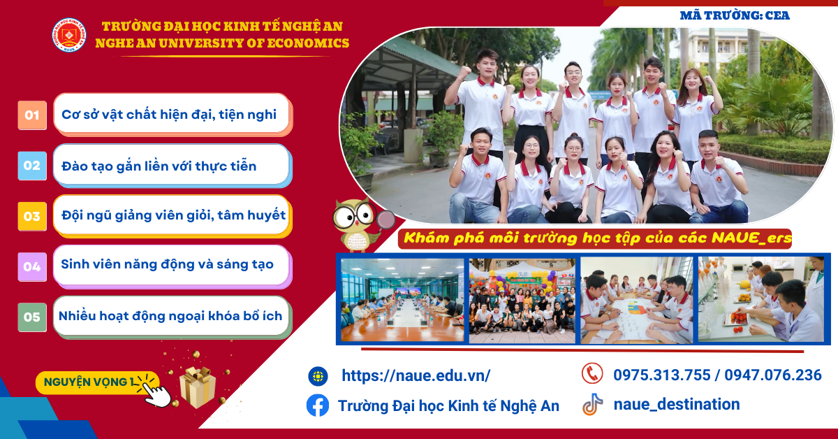 Khám phá môi trường học tập của sinh viên Trường Đại học Kinh tế Nghệ An