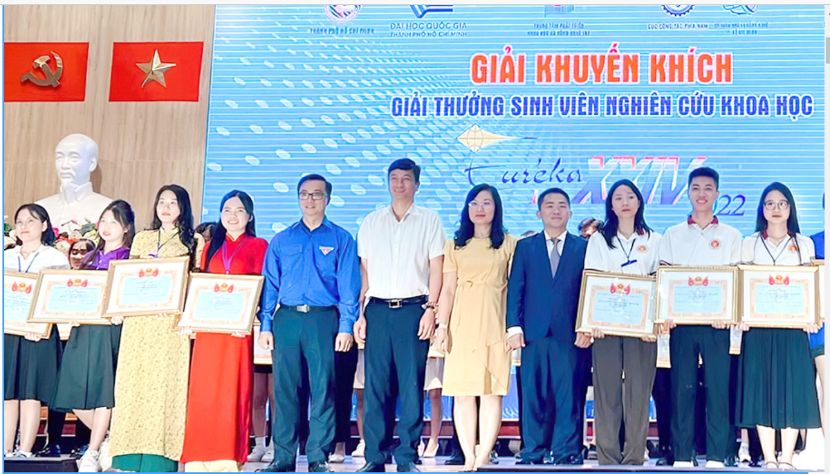 Sinh viên Trường Đại học Kinh tế Nghệ An đoạt giải Khuyến khích giải thưởng sinh viên nghiên cứu khoa học toàn quốc EUREKA lần thứ 24 năm 2022