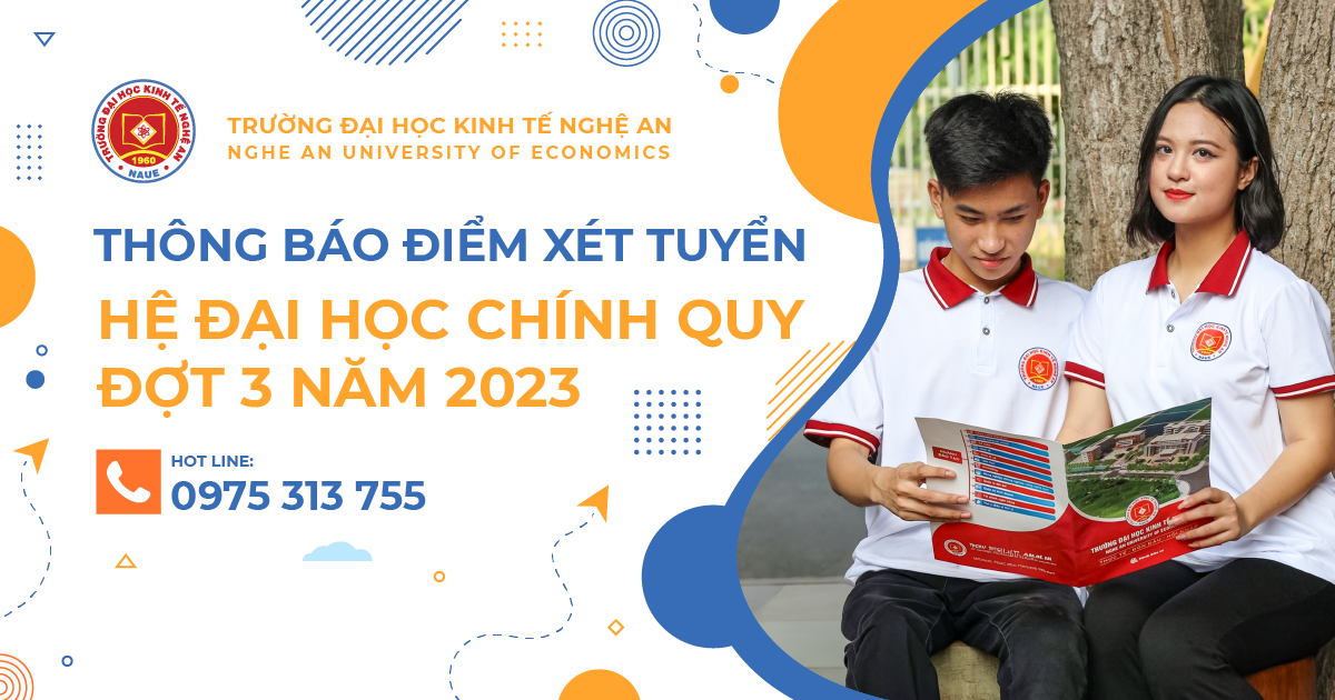 Thông báo Điểm xét tuyển Hệ Đại học Chính quy đợt 3 năm 2023