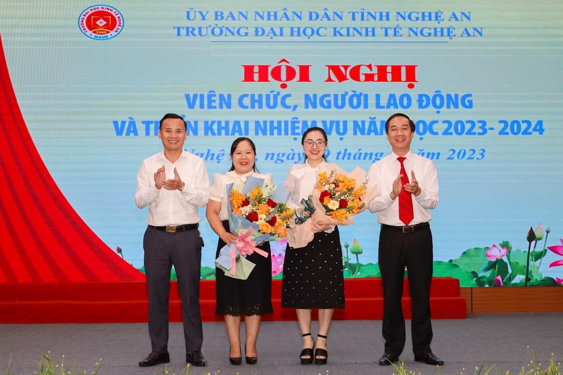 Trường Đại học Kinh tế Nghệ An tổ chức thành công Hội nghị viên chức, người lao động và triển khai nhiệm vụ năm học 2023-2024