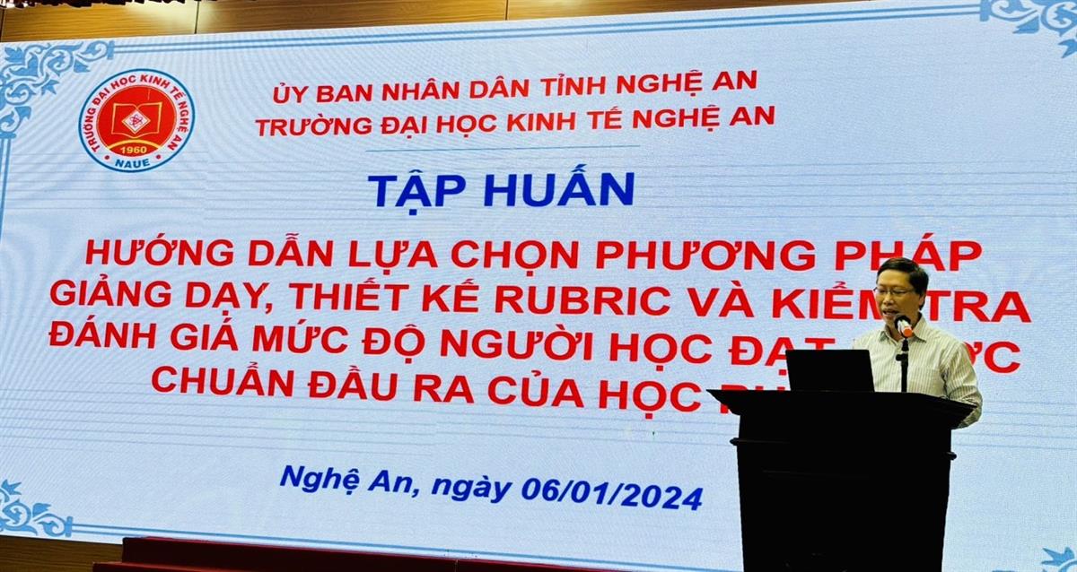Giảng viên khoa CNTT tham gia Tập huấn “hướng dẫn lựa chọn PP giảng dạy, thiết kế rubric và KTĐG đạt chuẩn đầu ra của học phần