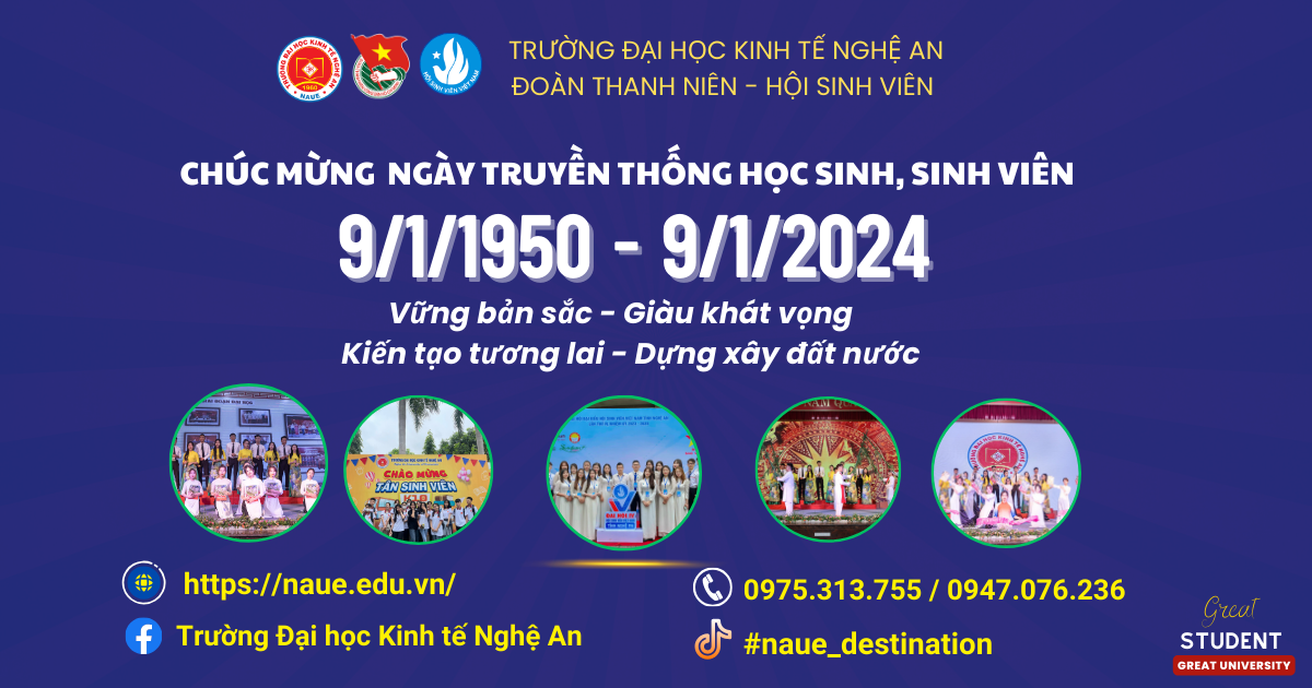 Những gương mặt xuất sắc đạt danh hiệu “Sinh viên 5 tốt” và “Sao tháng Giêng” đến từ NAUE