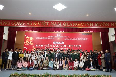 Trường Đại học Kinh tế Nghệ An tổ chức chương trình ” Giao lưu sinh viên Lào với Tết Việt” năm 2024