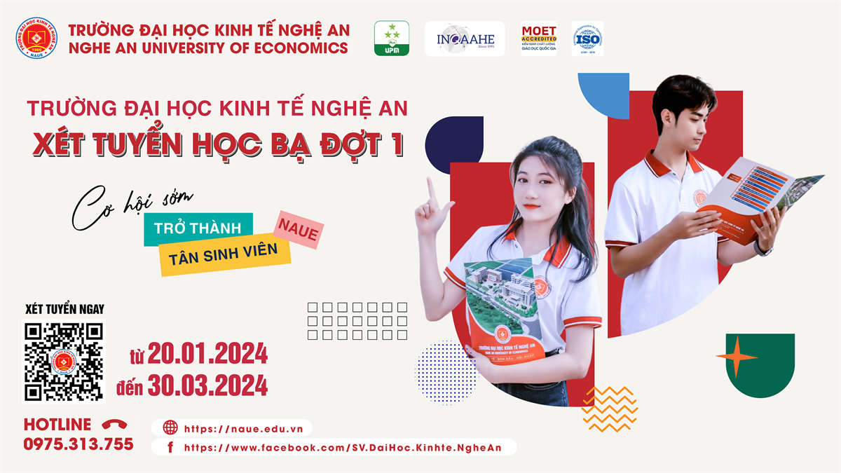 Xét tuyển học bạ vào NAUE – Cơ hội sớm trở thành sinh viên K11 Trường Đại học Kinh tế Nghệ An