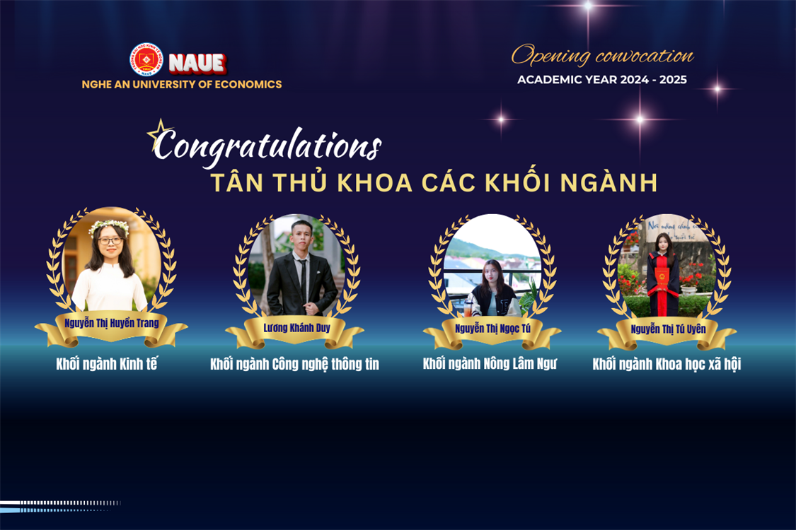 Vinh danh thủ khoa khối ngành năm 2024 – Những gương mặt tiên phong trên hành trình tri thức K11
