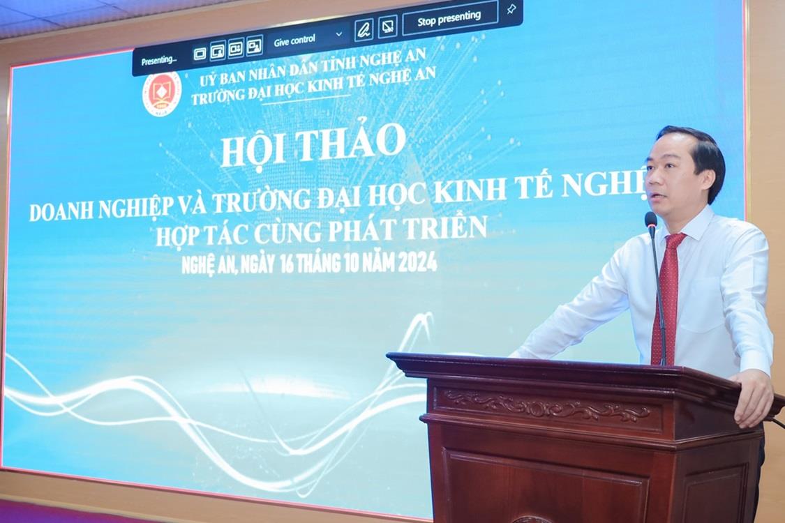 Hội thảo hợp tác giữa Trường Đại học Kinh tế Nghệ An và doanh nghiệp