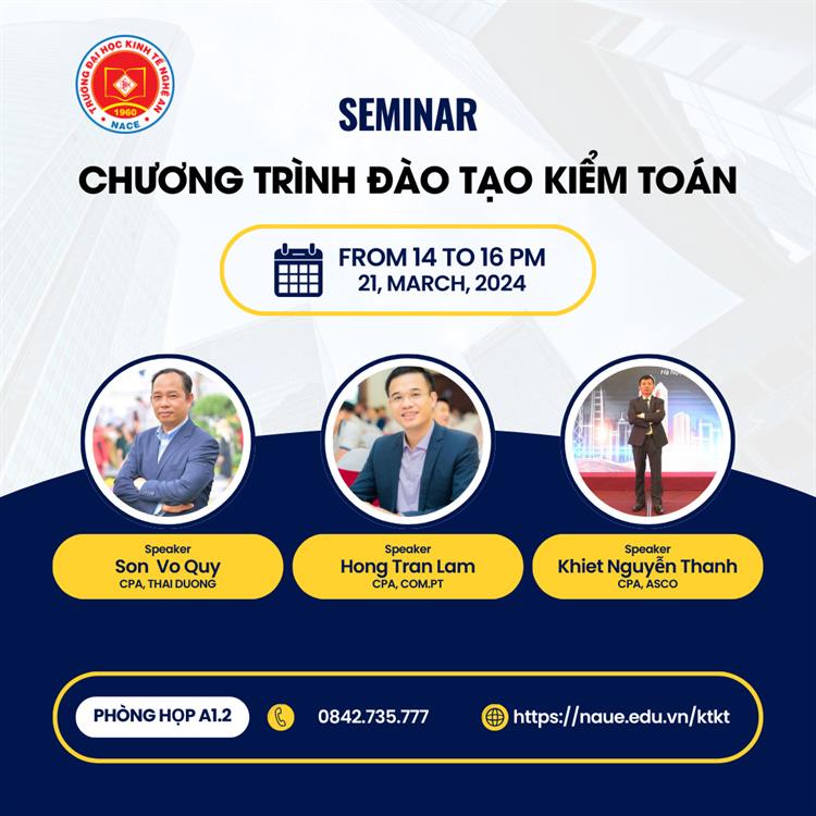 Khoa Kế toán – Kiểm toán tổ chức Seminar “Góp ý, chỉnh sửa chương trình đào tạo chuyên ngành Kiểm toán & Dịch vụ đảm bảo”