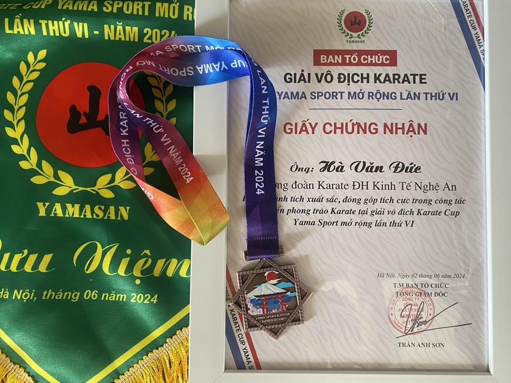 Đoàn vận động viên CLB Karate NAUE đạt thành tích cao tại giải Vô địch Karate Cúp Yama Sport mở rộng lần thứ VI năm 2024
