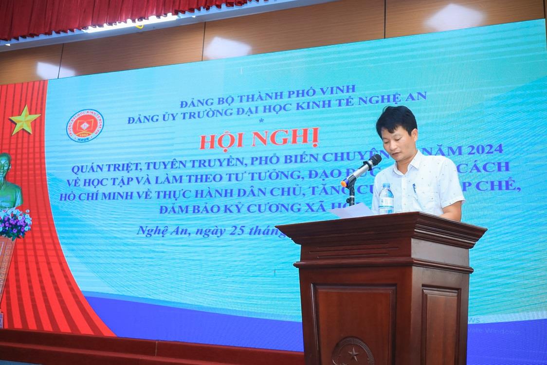 NAUE Tổ chức học tập chuyên đề “Học tập và làm theo tư tưởng, đạo đức, phong cách Hồ Chí Minh” năm 2024