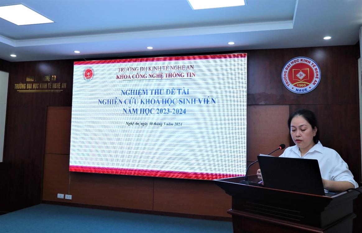 Nghiệm thu đề tài nghiên cứu khoa học sinh viên năm học 2023 -2024 tại Khoa Công nghệ Thông tin
