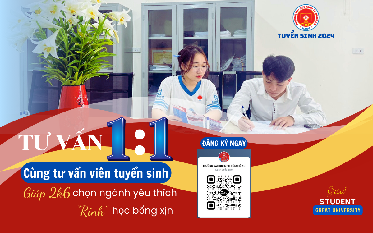 Thông tin tuyển sinh 2024: Trường Đại học Kinh tế Nghệ An triển khai tư vấn tuyển sinh 1:1