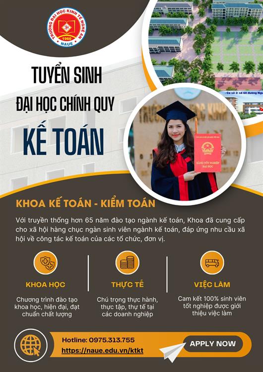 NGÀNH KẾ TOÁN – ĐÁP ỨNG THỰC TẾ – ĐÓN ĐẦU CÔNG NGHỆ – HỘI NHẬP QUỐC TẾ