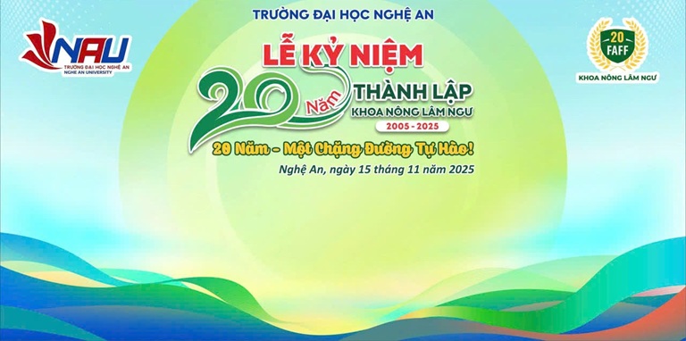Thư cảm ơn nhân dịp Kỷ niệm 20 năm thành lập khoa Nông Lâm Ngư