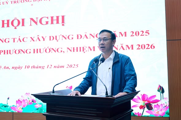 Đảng bộ Trường Đại học Nghệ An – tổ chức Hội nghị tổng kết công tác xây dựng Đảng năm 2025 và triển khai phương hướng, nhiệm vụ năm 2026