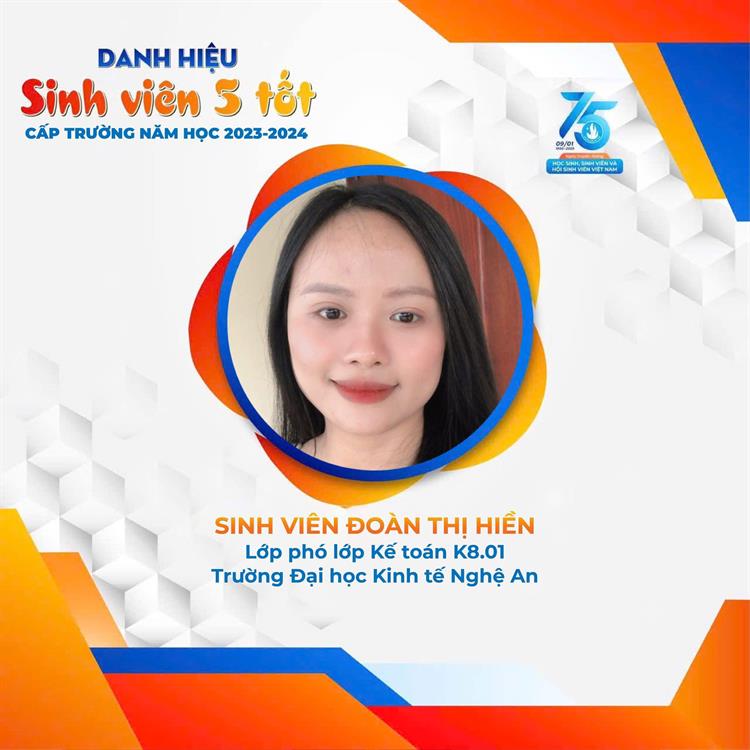 Sinh viên khoa Kế toán – Kiểm toán đạt Danh hiệu “Sinh viên 5 Tốt” cấp trường