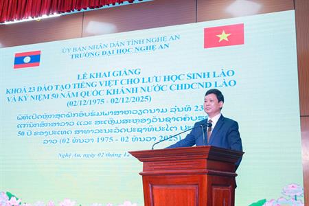 Trường Đại Học Nghệ An khai giảng lớp tiếng Việt khoá 23 và Kỷ niệm 50 năm Quốc Khánh Lào (1975–2025)