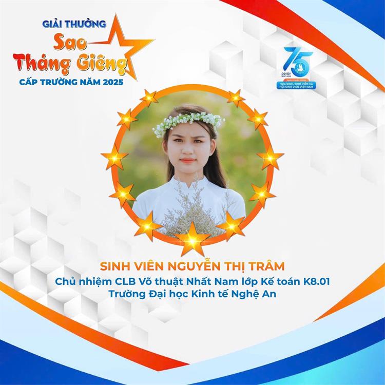 Vinh danh sinh viên khoa Kế toán – kiểm toán đạt Giải thưởng Sao Tháng Giêng